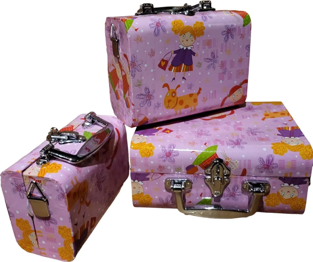 New Classic Toys 3-delige Mini Koffer Set - Roze