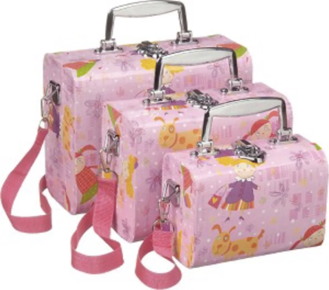 New Classic Toys 3-delige Mini Koffer Set - Roze