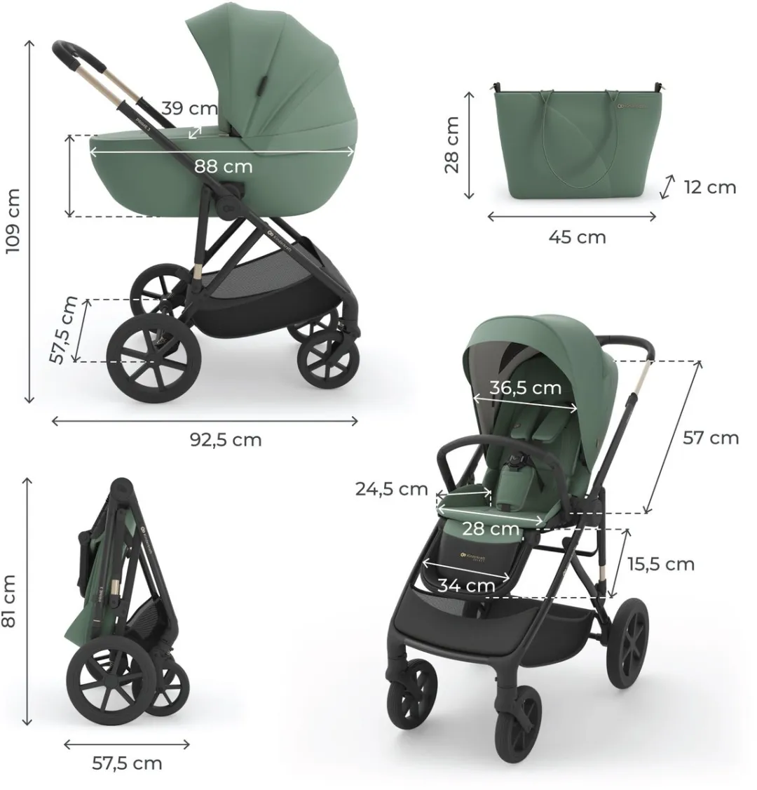 KinderKraft PRIME 3 Kinderwagen - Grijs