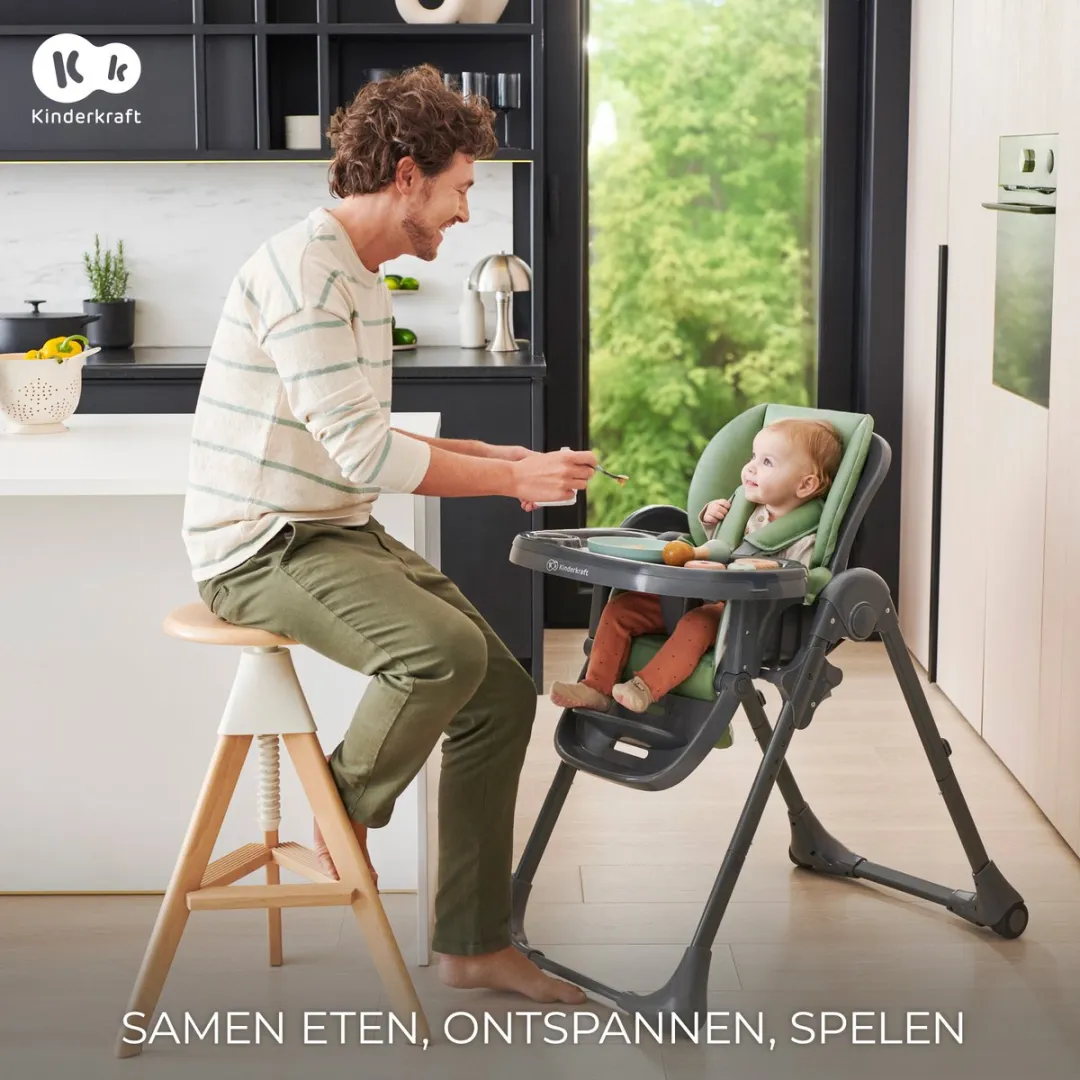 KinderKraft TUMMIE 2-in-1 Kinderstoel - Grijs