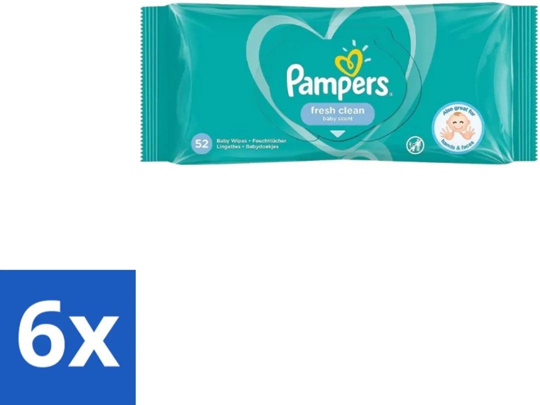 Pampers Fresh Clean Billendoekjes 52 Stuks