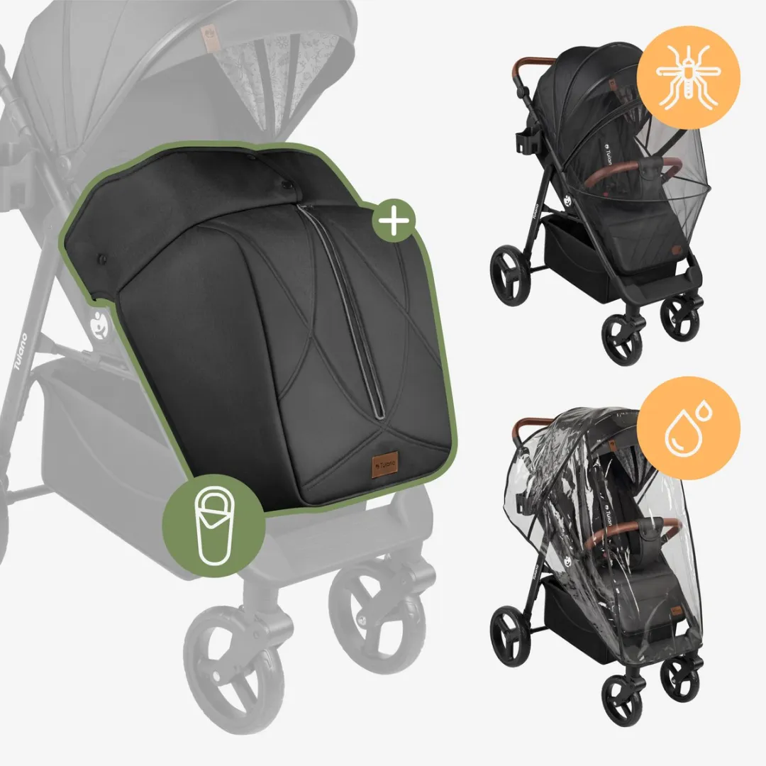 Tulano Avignon 35 Kinderwagen - 4 Wielen - Off Road - Zwart
