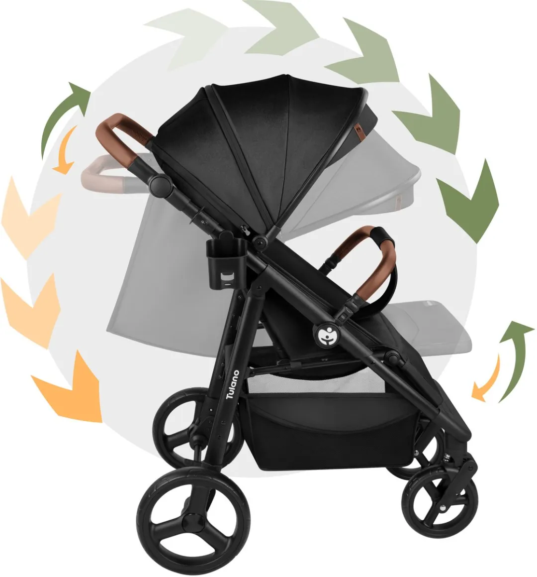 Tulano Avignon 35 Kinderwagen - 4 Wielen - Off Road - Zwart