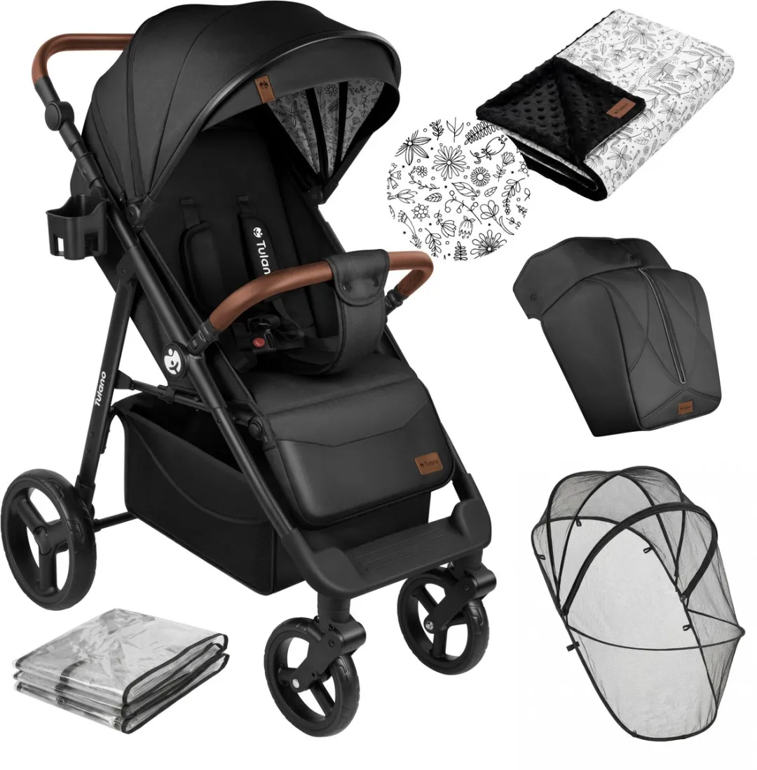 Tulano Avignon 35 Kinderwagen - 4 Wielen - Off Road - Zwart