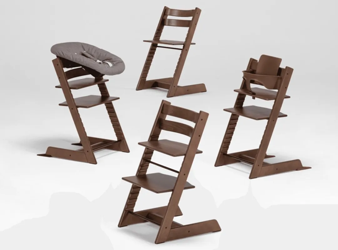 Stokke Tripp Trapp Kinderstoel Warm Brown - Babyset + Newbornset