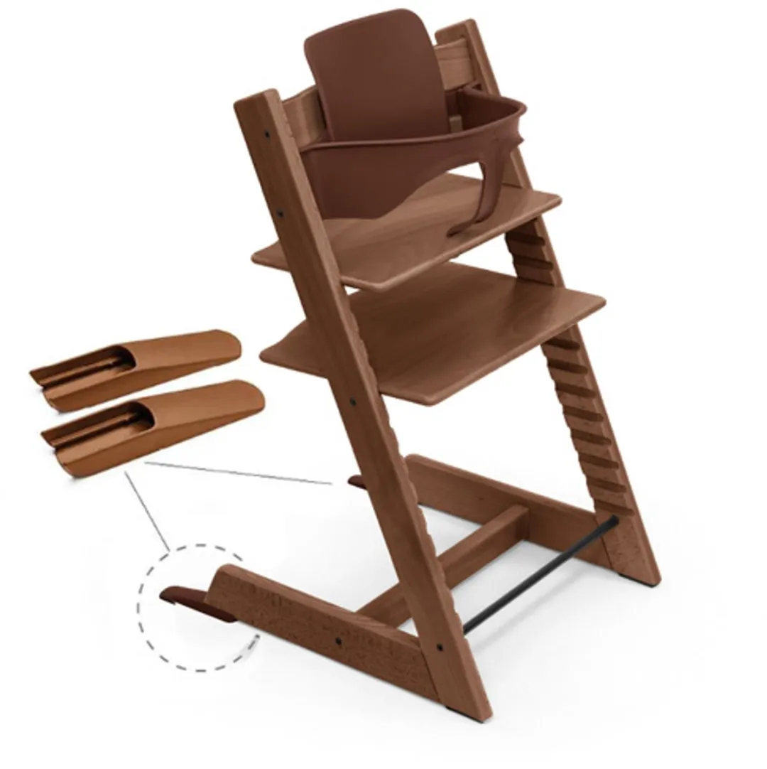 Stokke Tripp Trapp Kinderstoel Warm Brown - Babyset + Newbornset