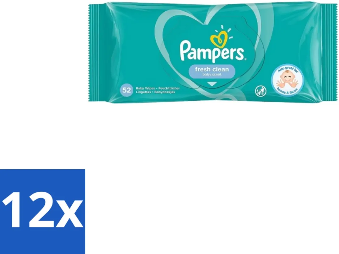 Pampers Fresh Clean Billendoekjes 52 Stuks