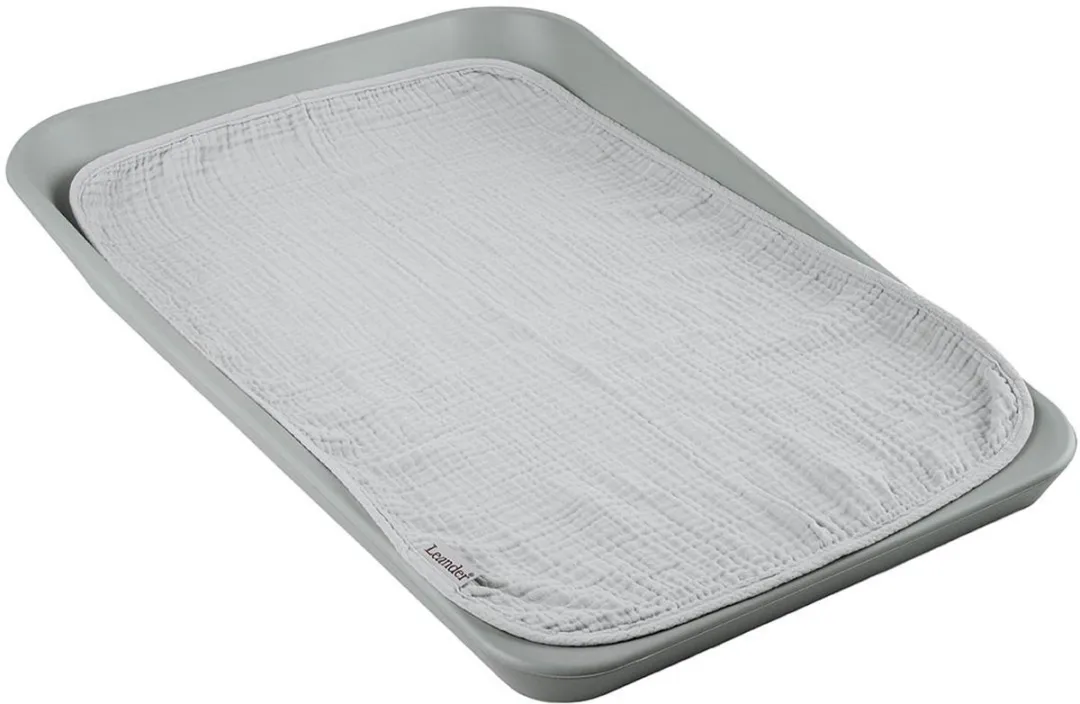 Leander Hydrofiele Doeken Organic Muslin - 2 Stuks Pearl Grey/Sage Green
