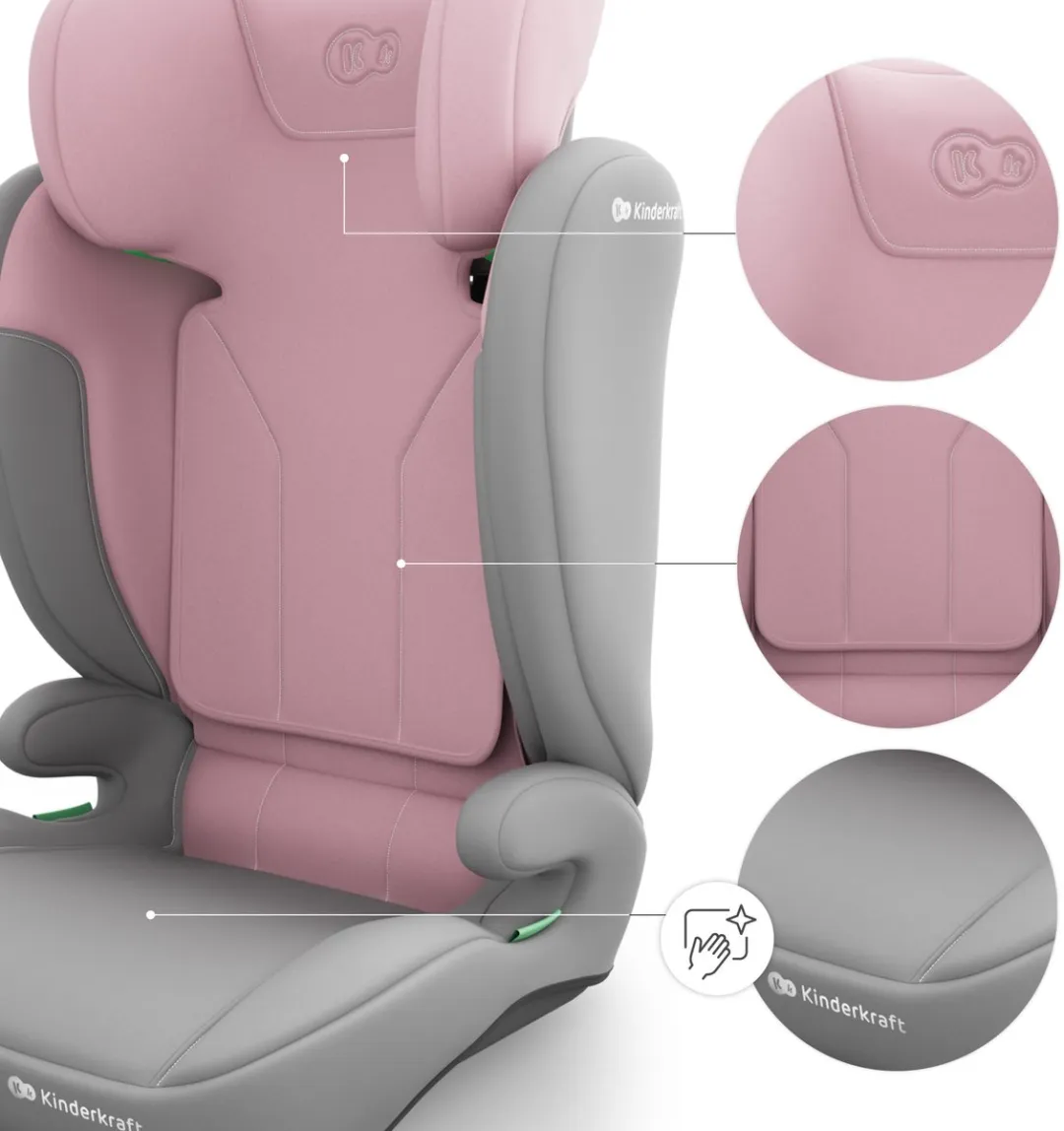 KinderKraft I-SPARK 2 PLUS i-Size Autostoel 100-150cm - Roze
