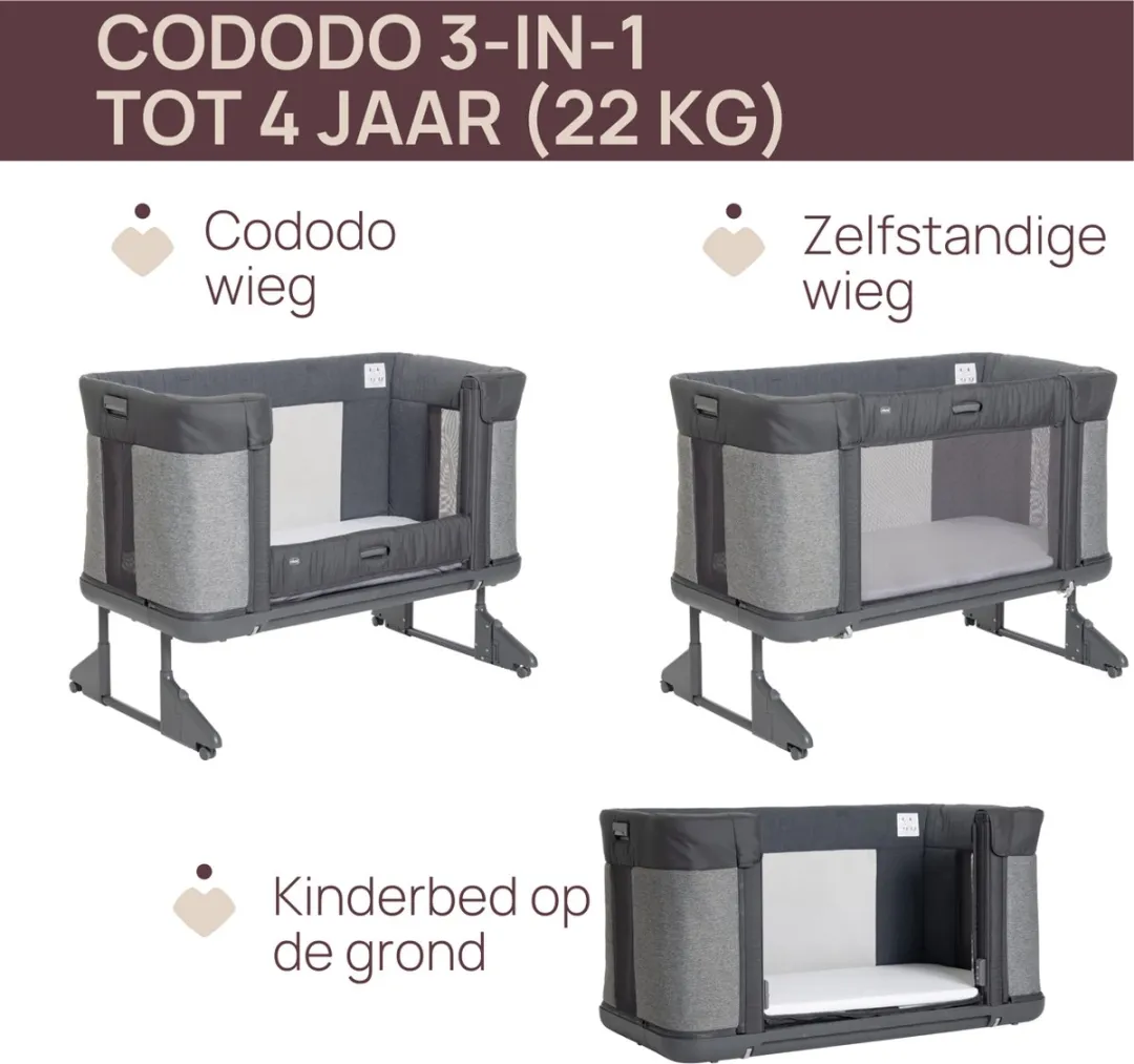 Chicco Next2Me Co-Sleeper Forever - Grijs