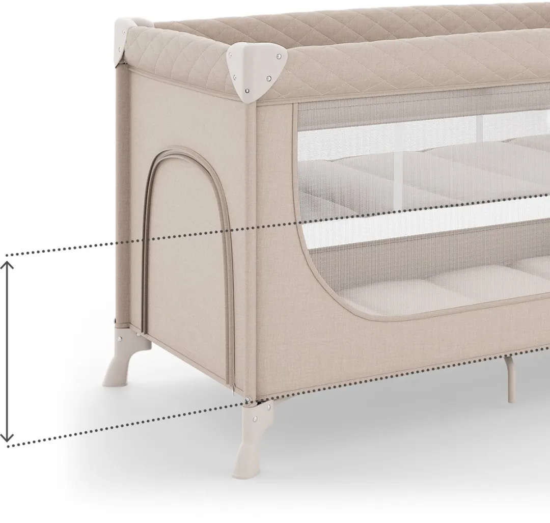 KinderKraft LEODY UP Reisbedje 2-in-1 - Beige