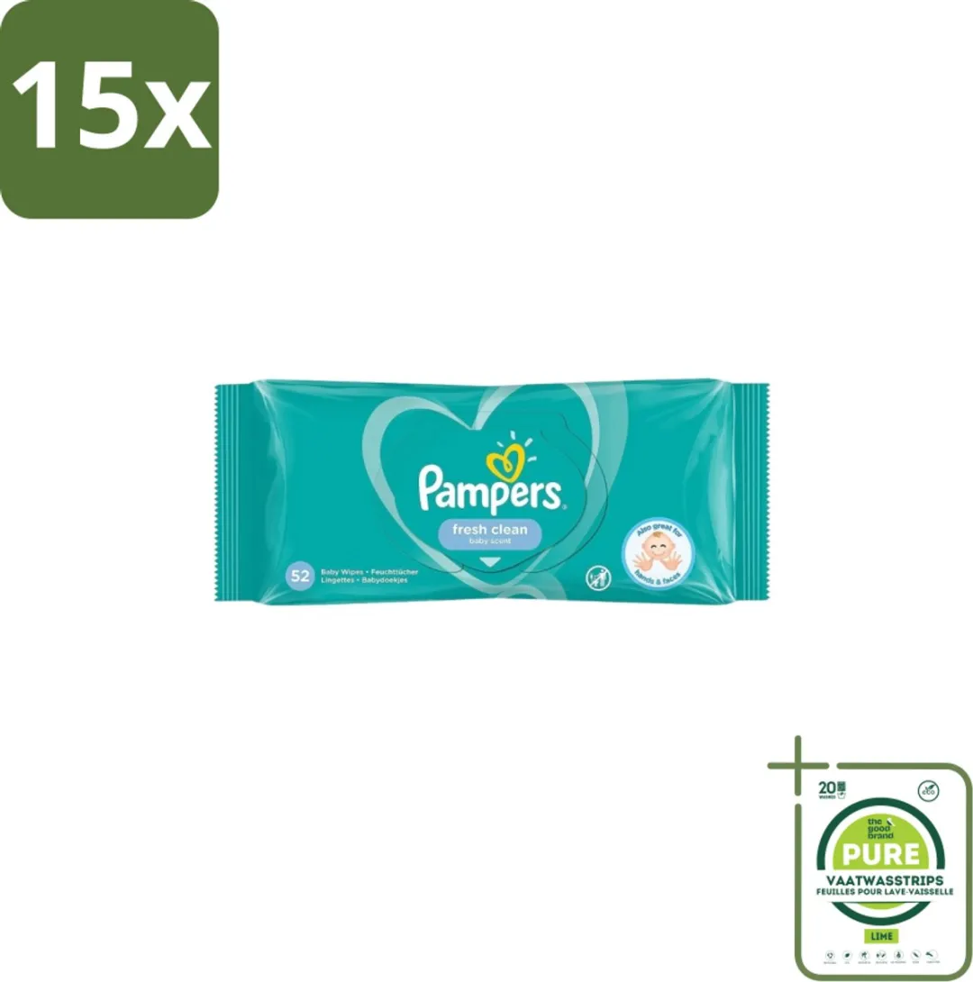 Pampers Fresh Clean Billendoekjes 52 Stuks