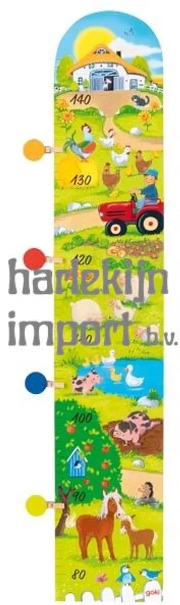 Goki Meetlat Boerderij Groeimeter - Multicolor