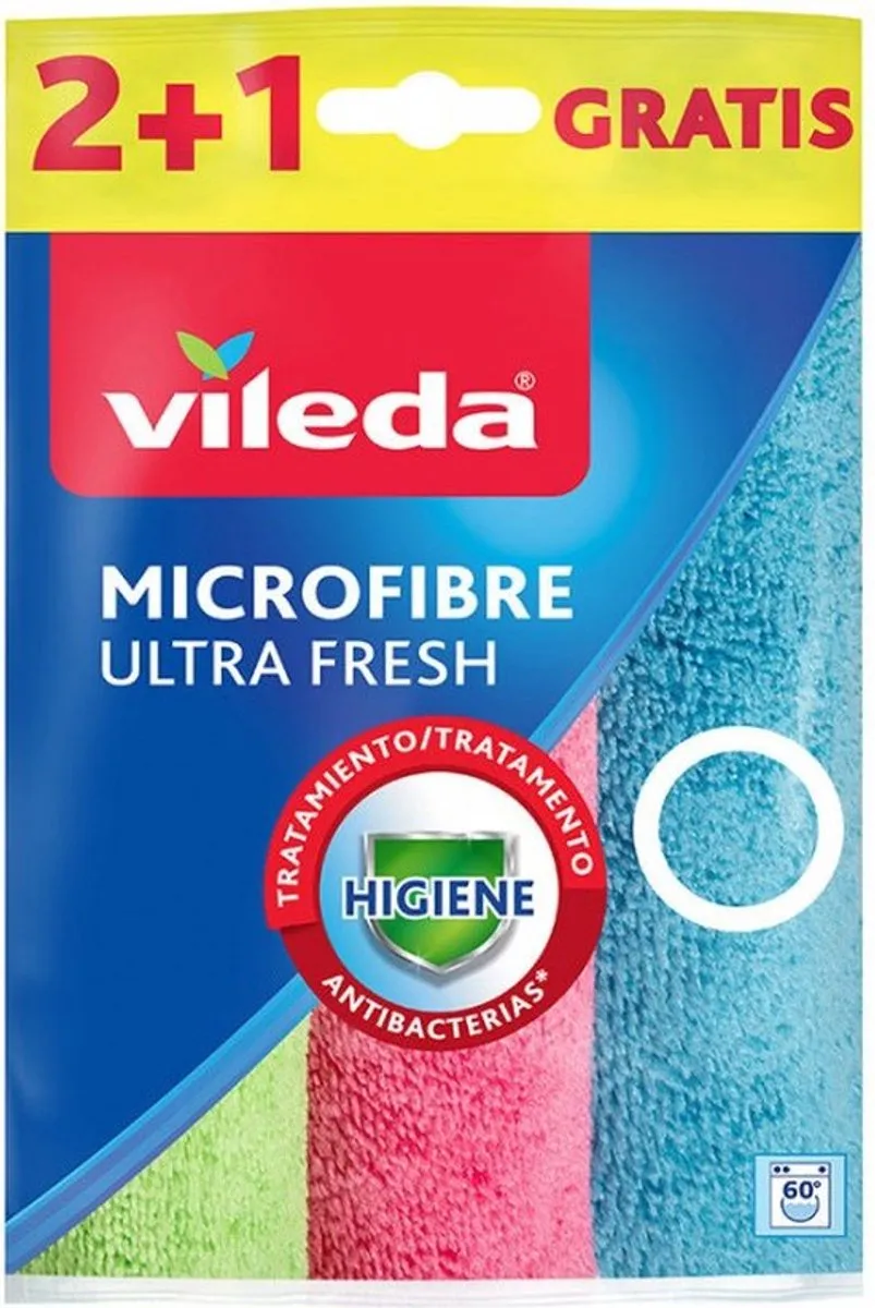 Vileda Micro Ultra Microvezeldoek - 3 Stuks - Verschillende Kleuren