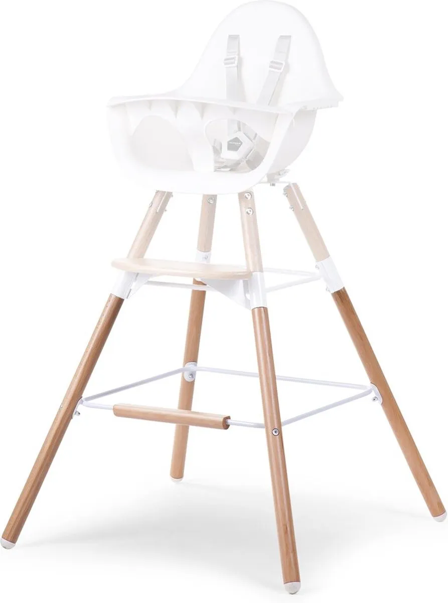 Childhome Evolu Extra Set Lange Poten + Voetsteun - 90cm - Naturel Wit