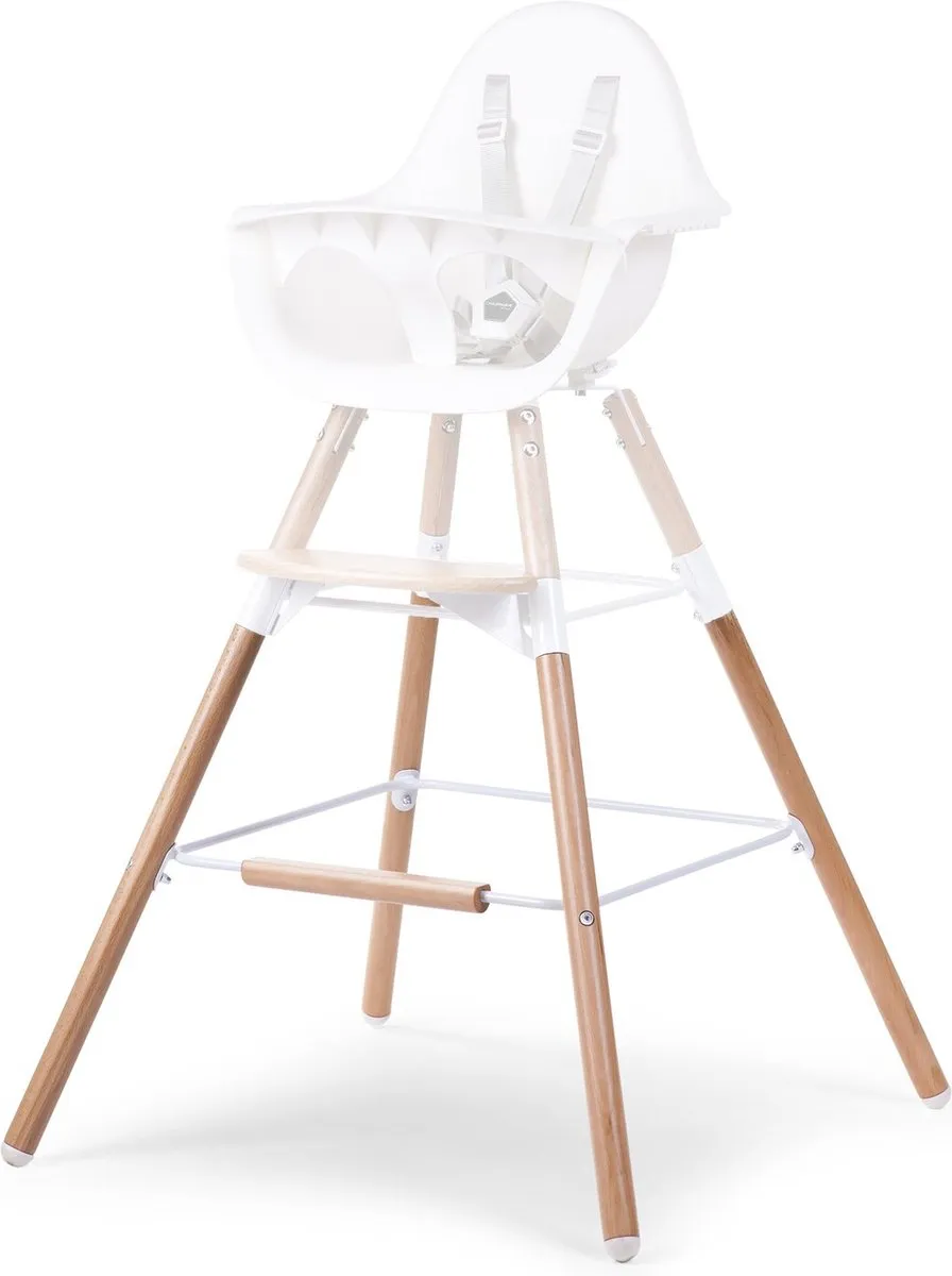 Childhome Evolu Extra Set Lange Poten + Voetsteun - 90cm - Naturel Wit