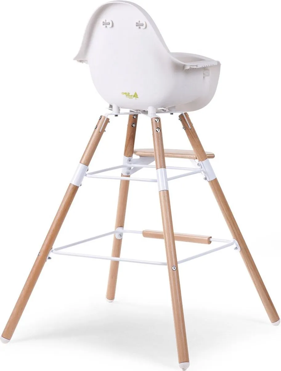Childhome Evolu Extra Set Lange Poten + Voetsteun - 90cm - Naturel Wit