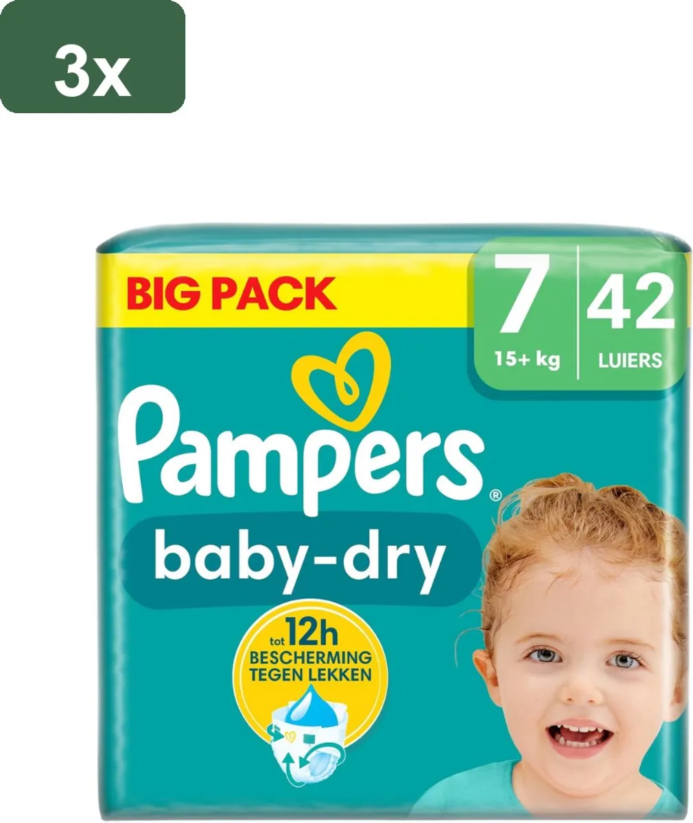 Pampers Baby-Dry Luiers Maat 7 132 Stuks