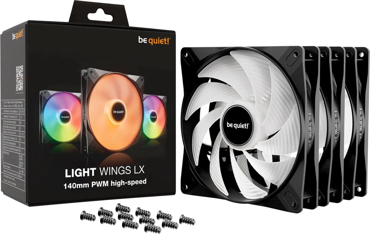 be quiet! Light Wings LX BL130 Ventilator 3-pack - 140mm - Zwart