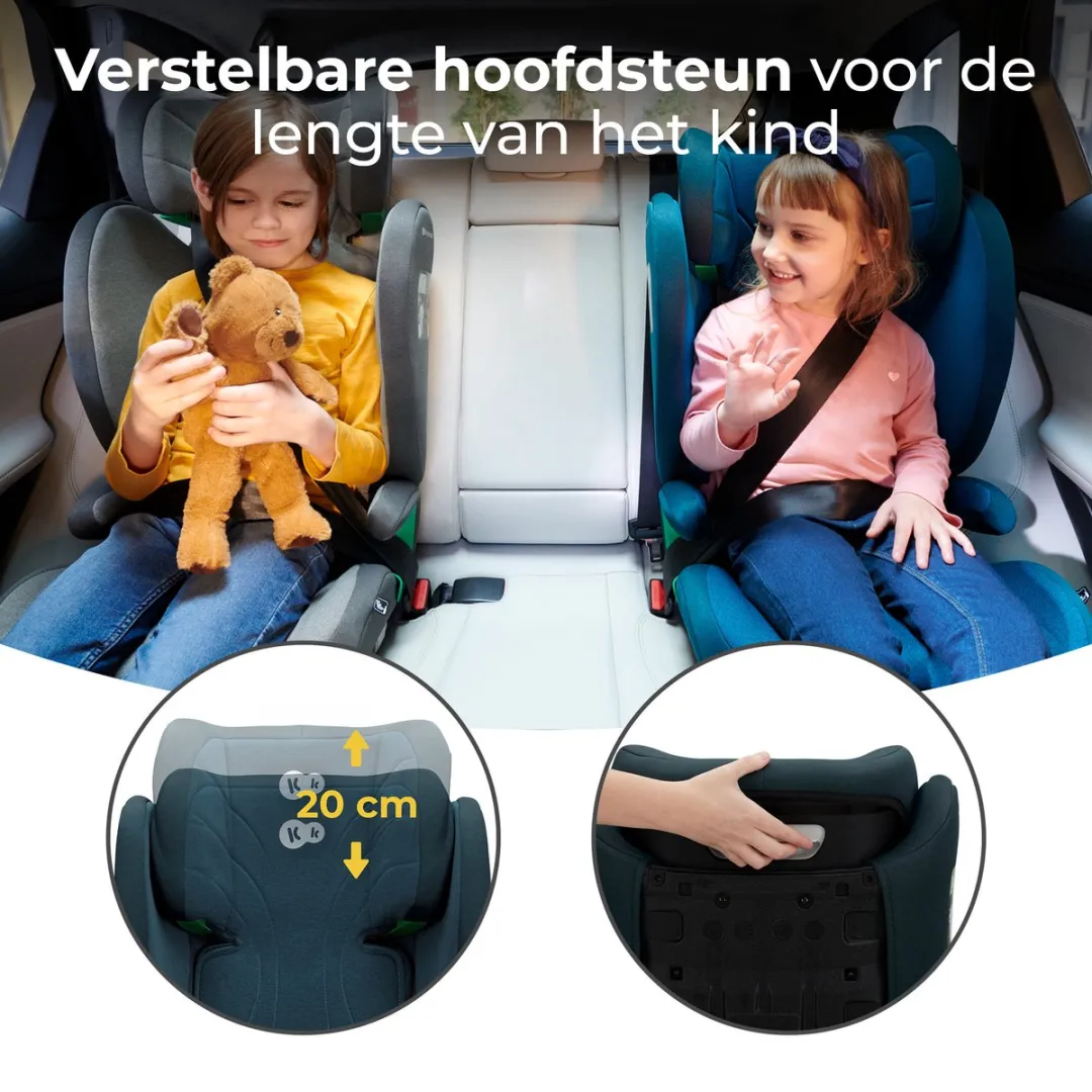 KinderKraft JUNIOR FIX 2 I-SIZE Autostoel 100-150cm - Blauw - afbeelding 6 van 6