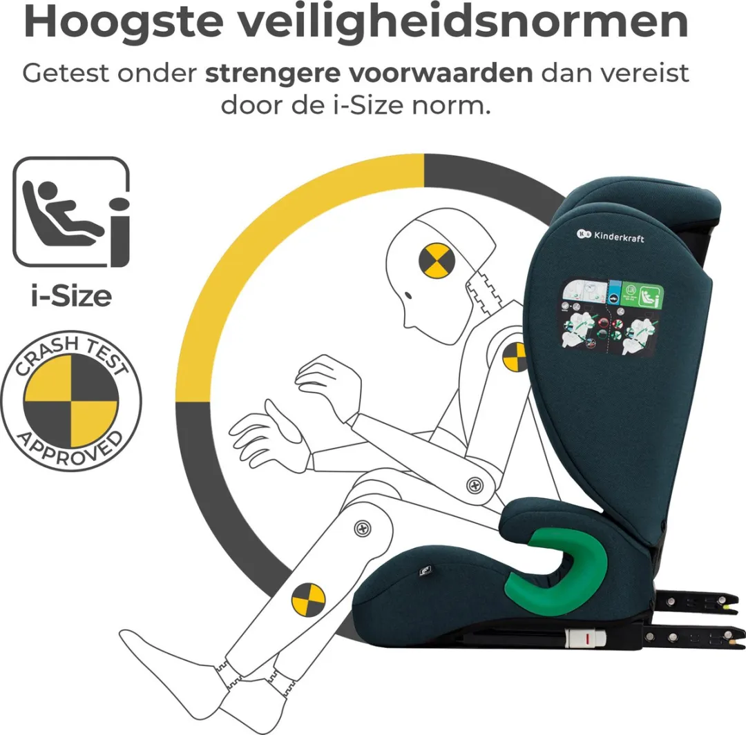 KinderKraft JUNIOR FIX 2 I-SIZE Autostoel 100-150cm - Blauw