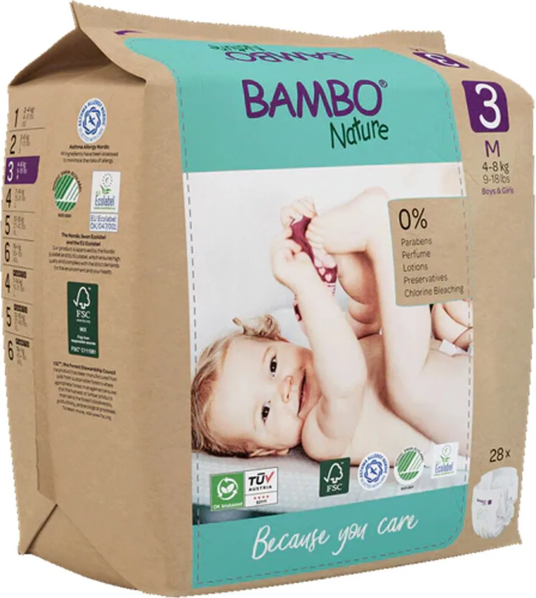 BAMBO Nature Luiers Maat 3 4-8kg