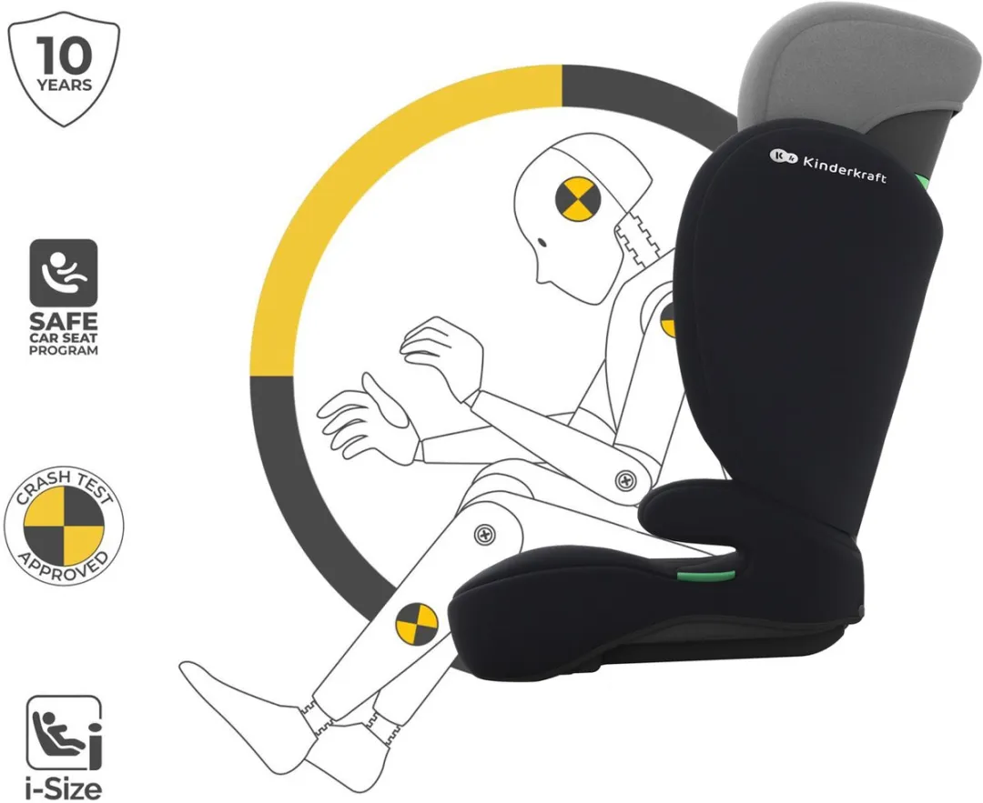 KinderKraft I-SPARK 2 PLUS Autostoel 100-150cm - Grijs