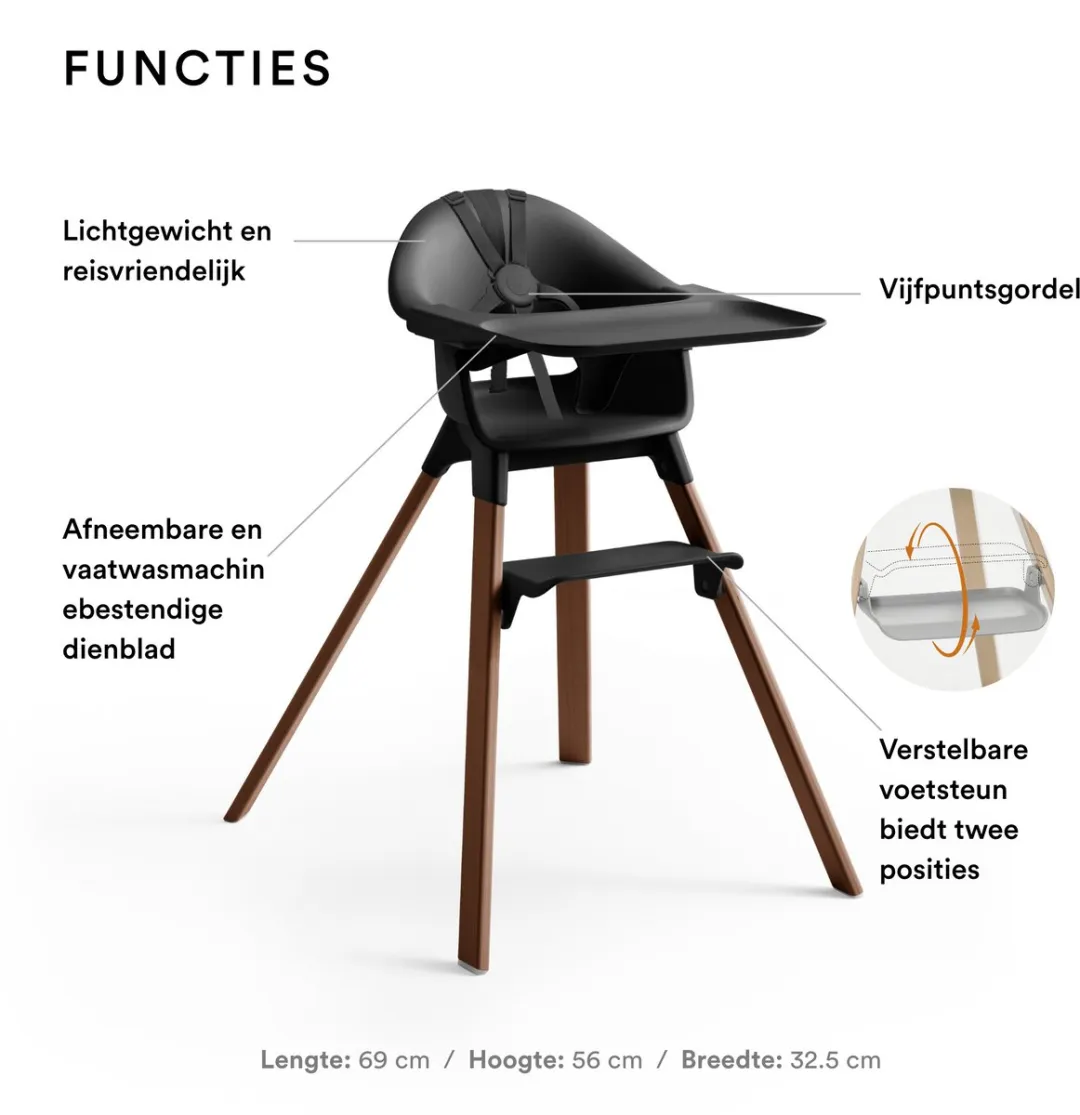 Stokke Clikk Kinderstoel - Black