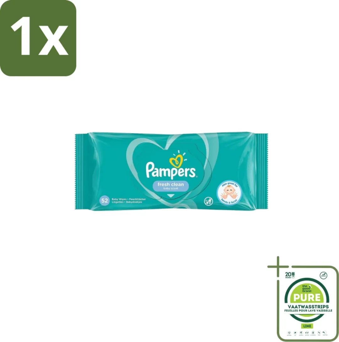 Pampers Fresh Clean Billendoekjes 52 Stuks
