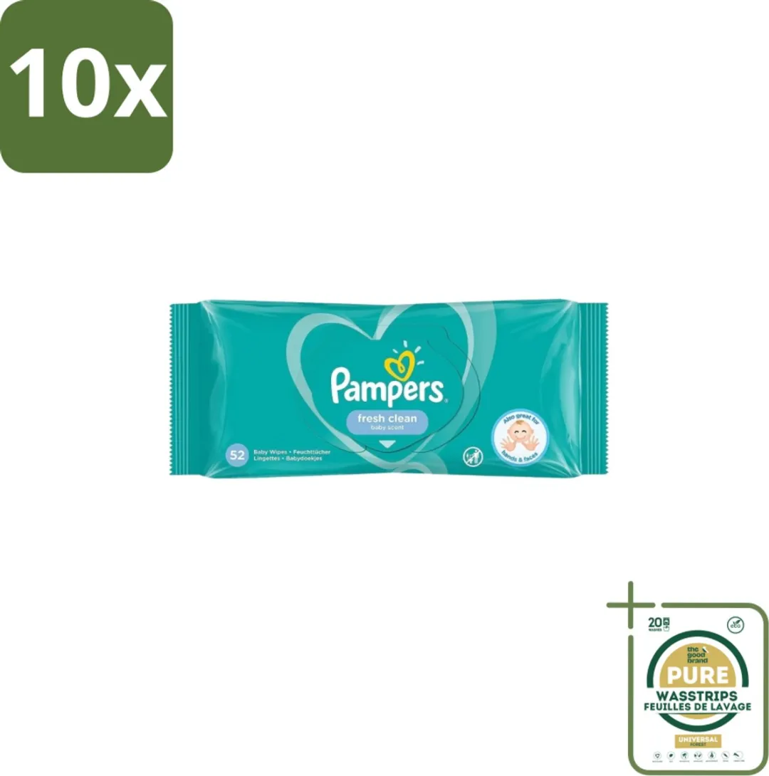 Pampers Fresh Clean Billendoekjes 52 Stuks