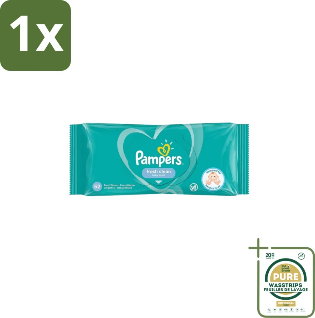Pampers Fresh Clean Billendoekjes 52 Stuks