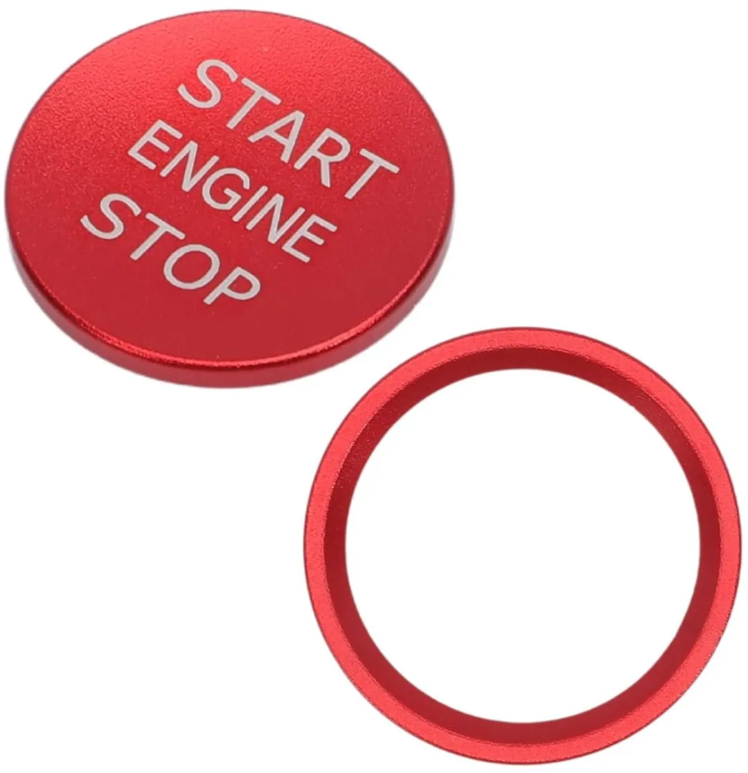 Audi Start-Stop Knop Cover Decorsticker - Rood