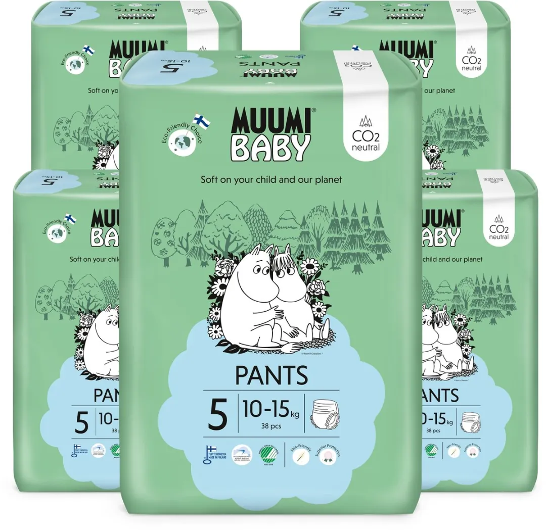 Muumi Baby Eco Luierbroekjes Maat 5 190 Stuks