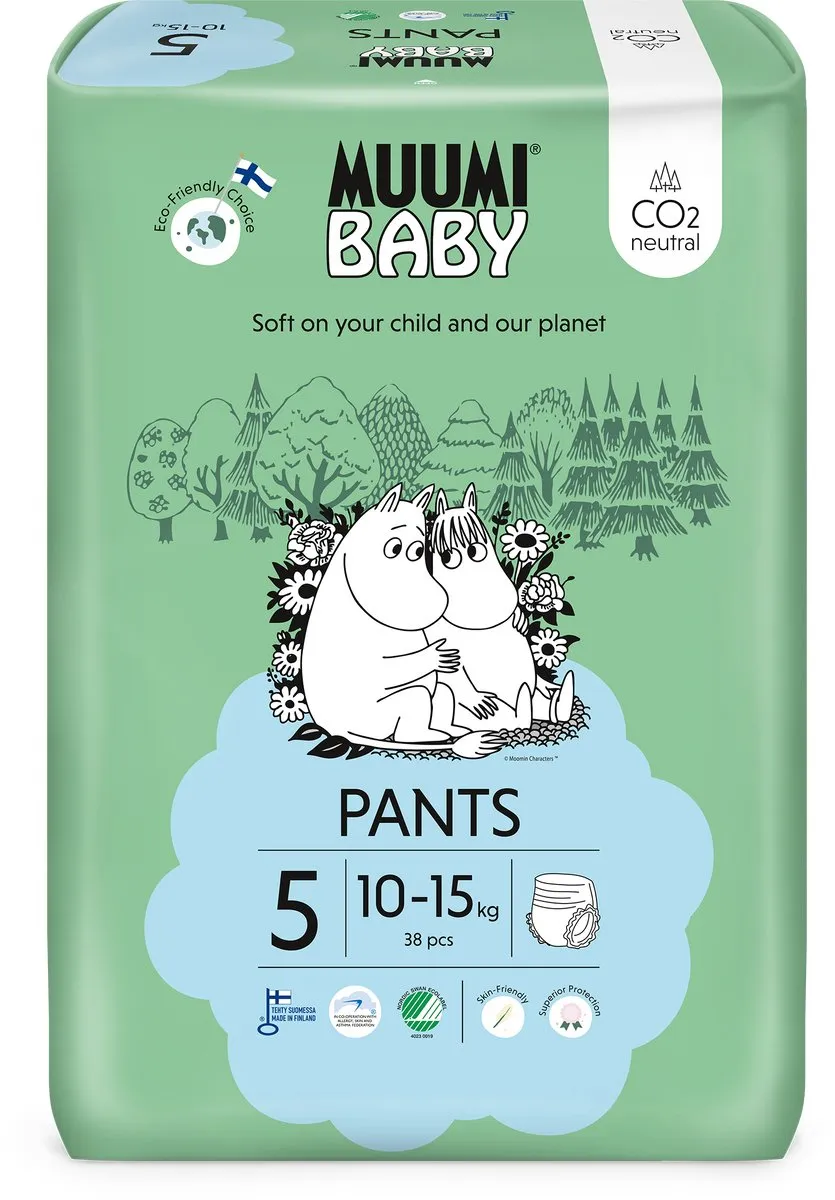 Muumi Baby Eco Luierbroekjes Maat 5 190 Stuks