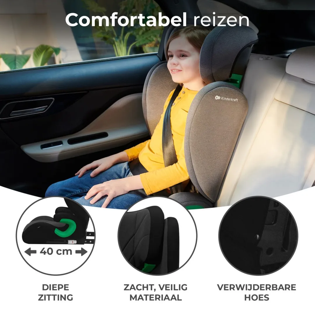 KinderKraft JUNIOR FIX 2 I-SIZE Autostoel 100-150cm - Zwart