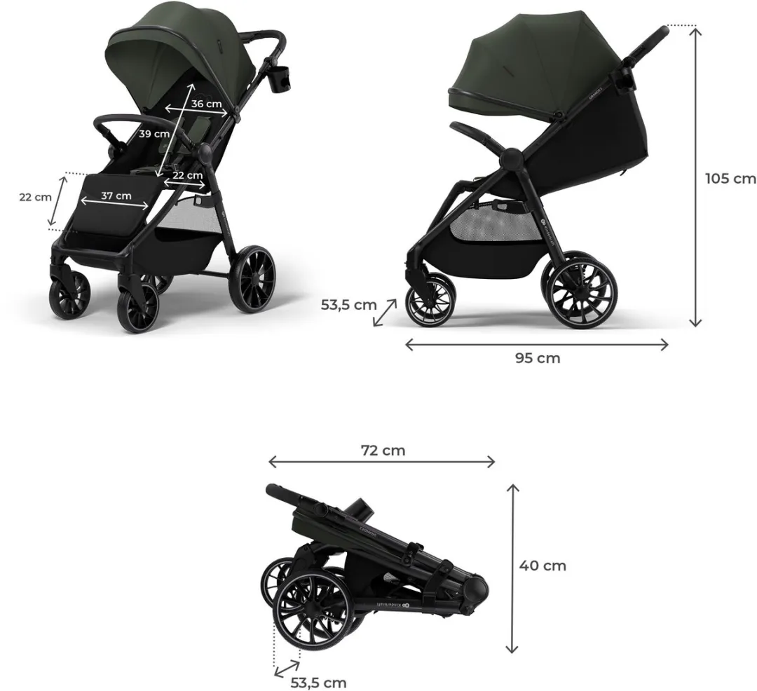 KinderKraft GRANDE 2 Buggy - Groen