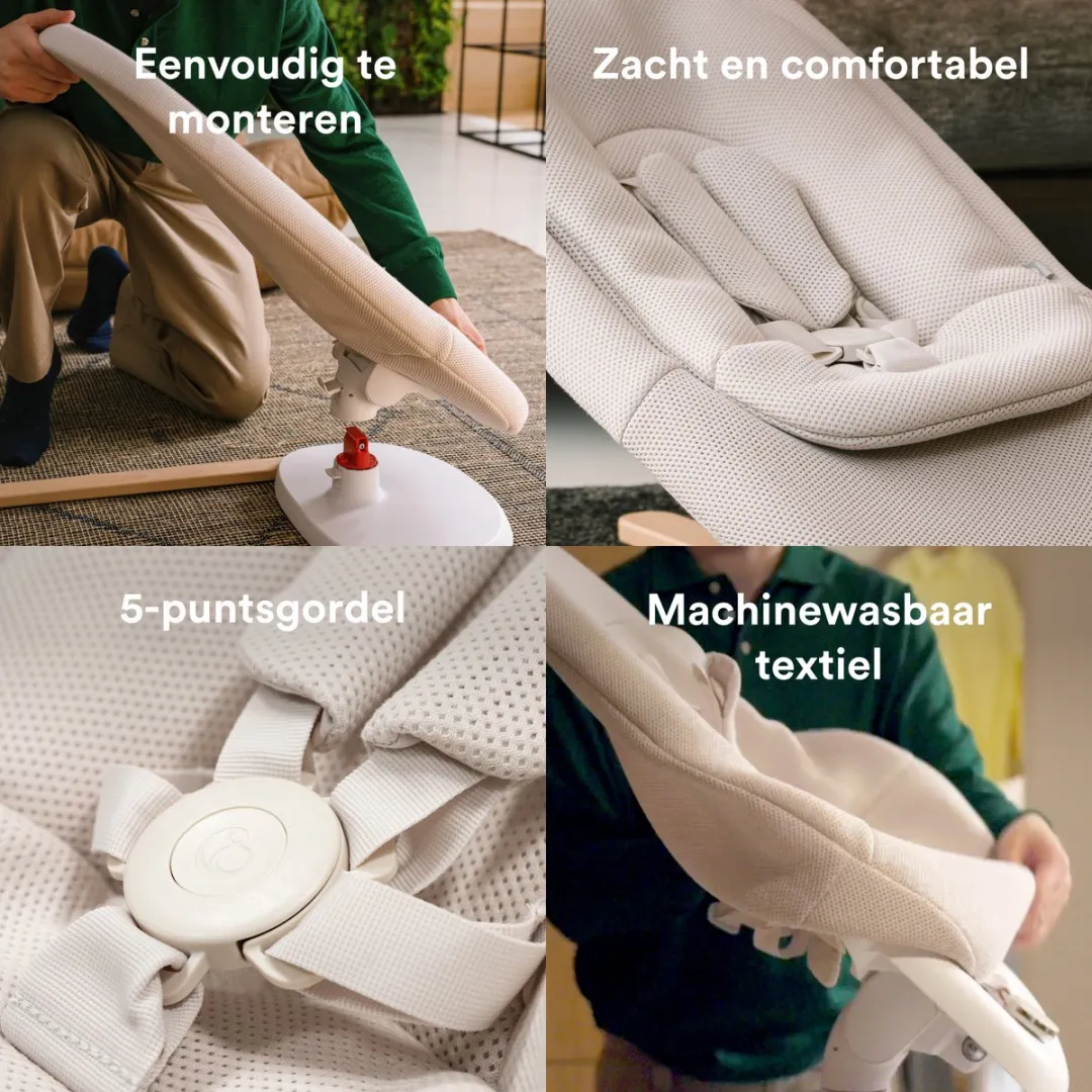 Stokke Yoga Wipstoel Light Sand - 3 Posities