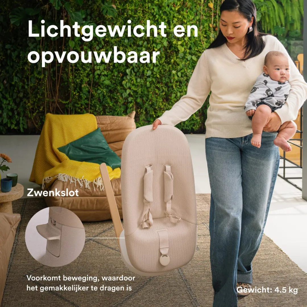 Stokke Yoga Wipstoel Light Sand - 3 Posities