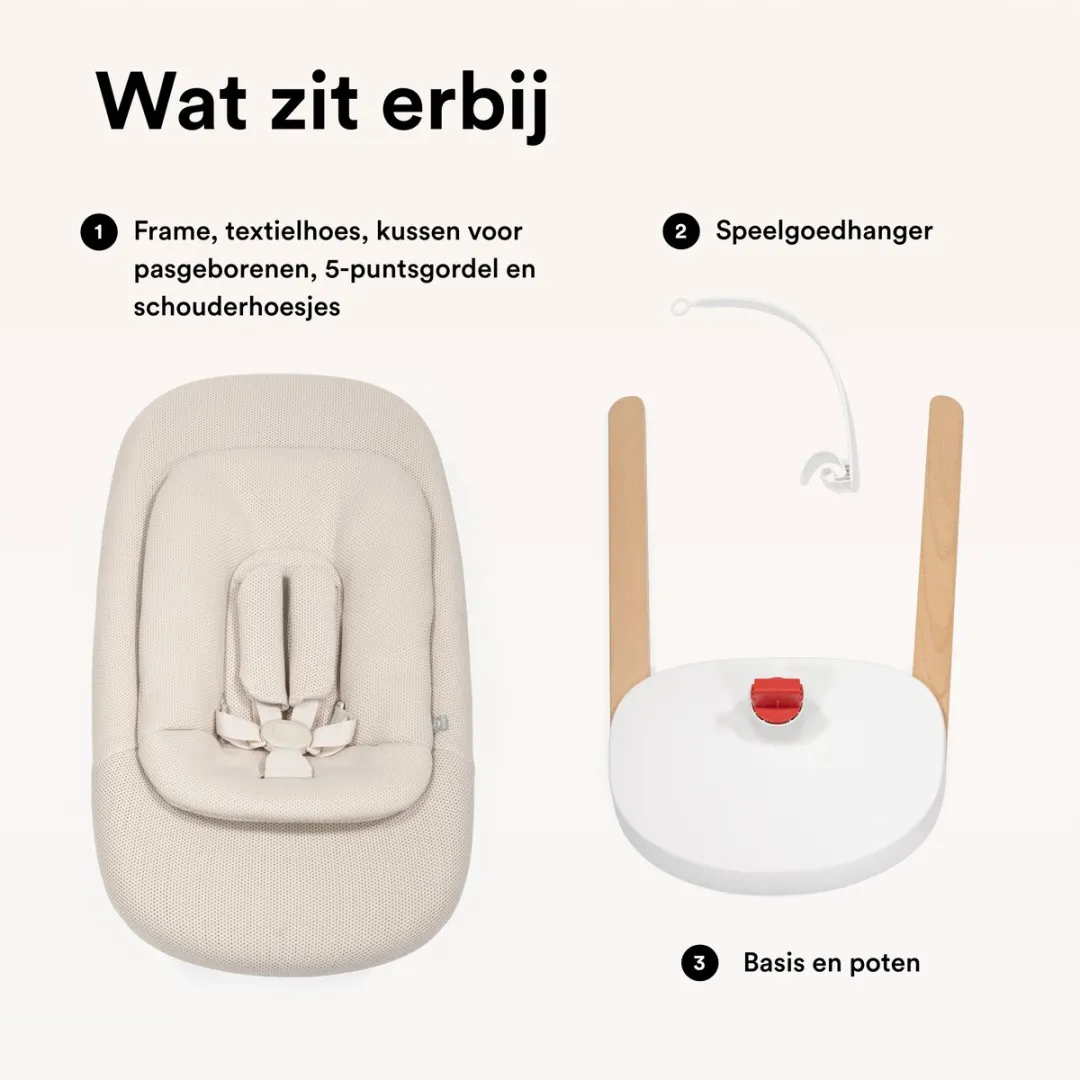 Stokke Yoga Wipstoel Light Sand - 3 Posities