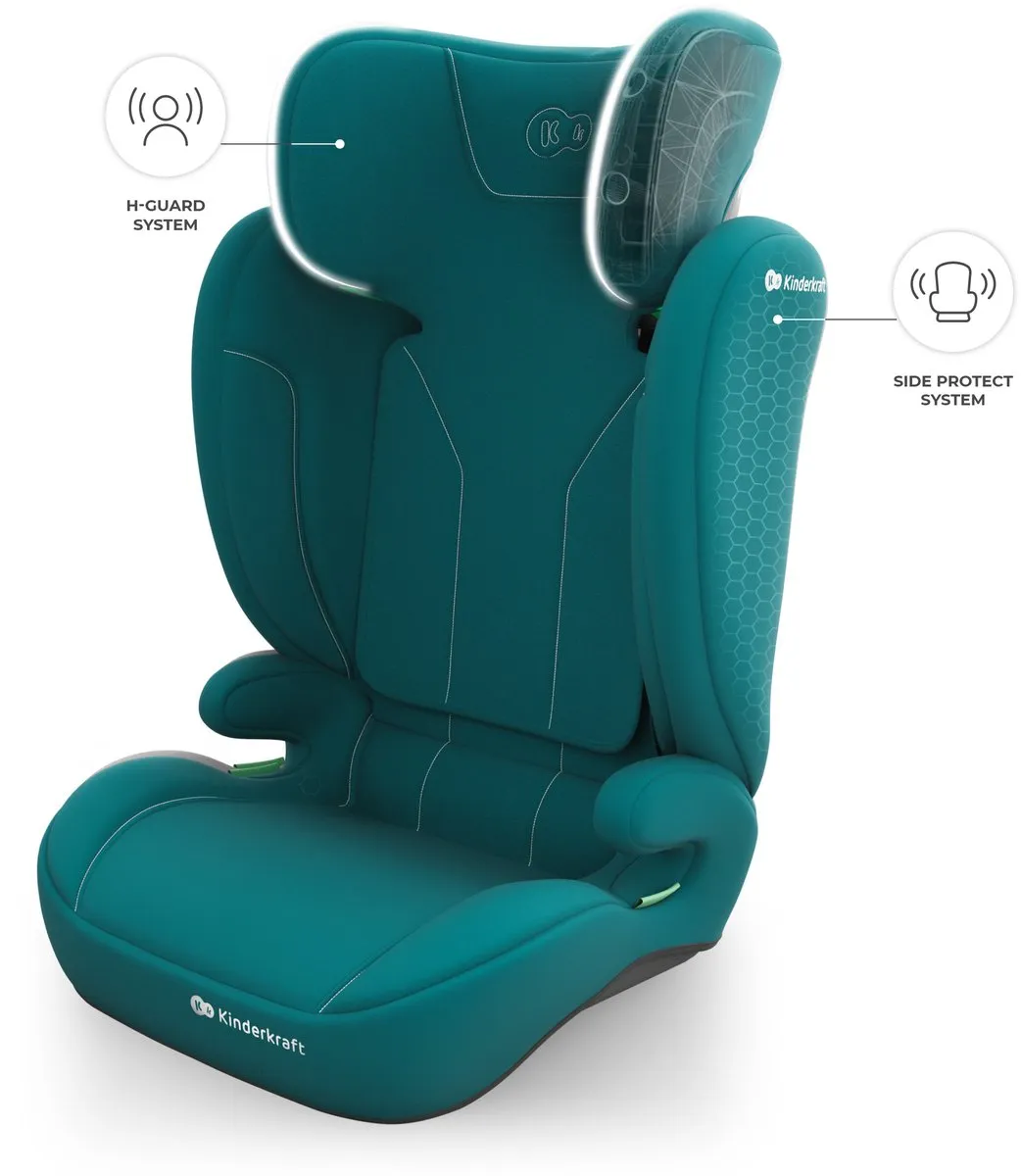 KinderKraft I-SPARK 2 PLUS i-Size Autostoel 100-150cm - Groen - afbeelding 6 van 6