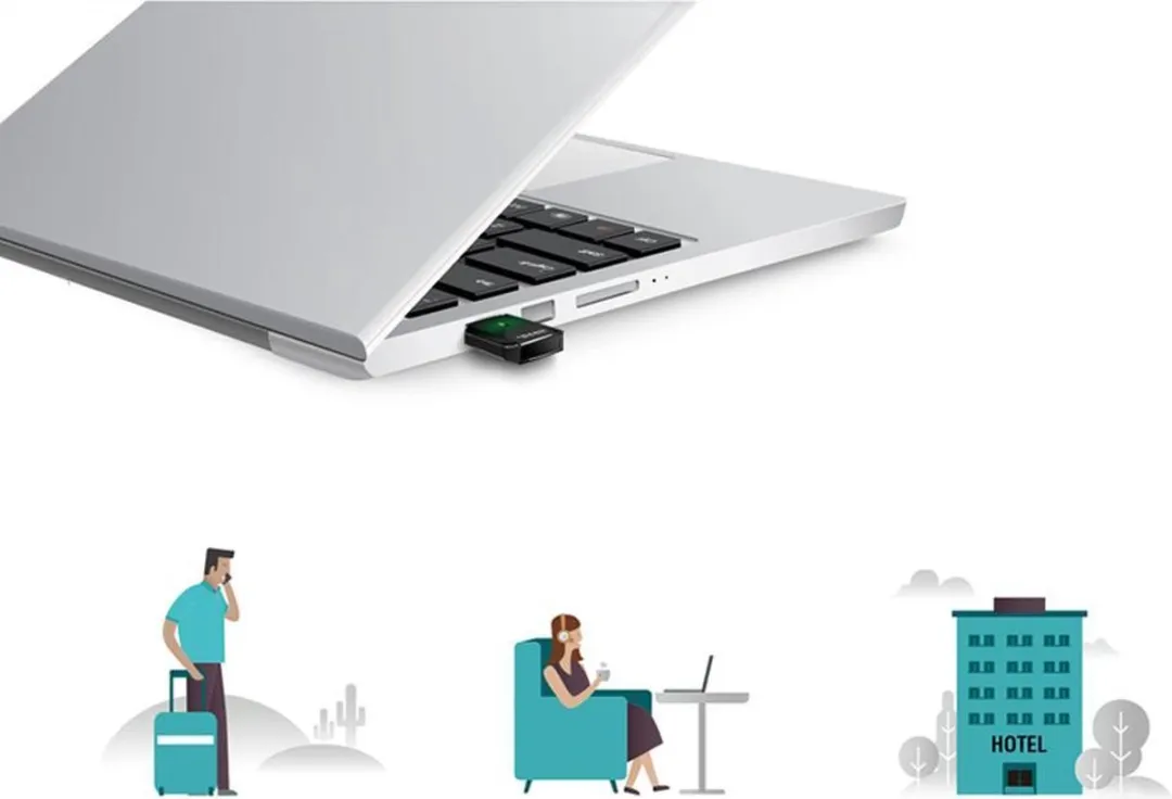 TP-Link Archer T2U WiFi USB-Adapter - Zwart - afbeelding 6 van 6