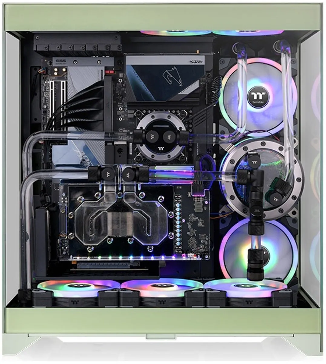 Thermaltake CTE E550 TG Midi Tower - Groen - afbeelding 6 van 6