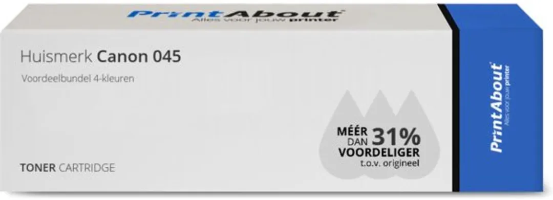 PrintAbout Toner 045 4-kleuren Voordeelbundel - 5.300 pagina's - Canon