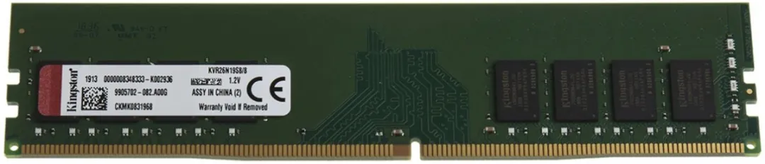 Kingston ValueRAM KVR26N19S8/8 DDR4 RAM - 8GB 2666MHz