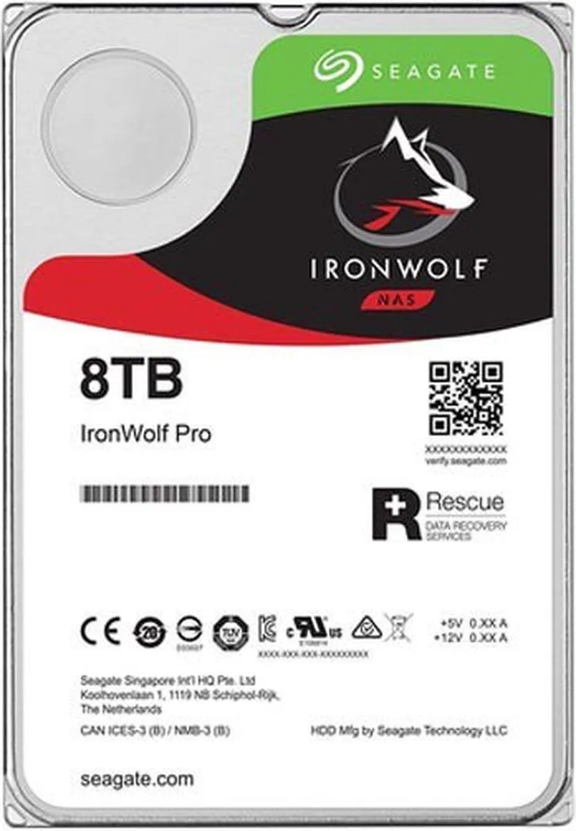 Seagate IronWolf ST8000VN004 Harde Schijf - 8TB