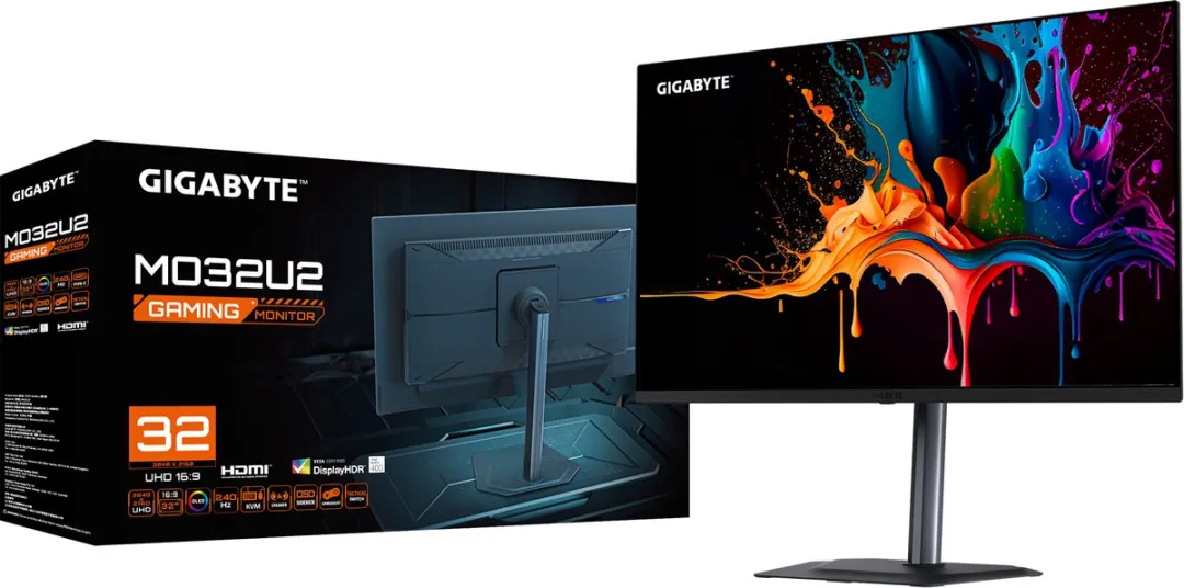 Gigabyte MO32U2 EK 4K QD-OLED Monitor - 31.5" Zwart