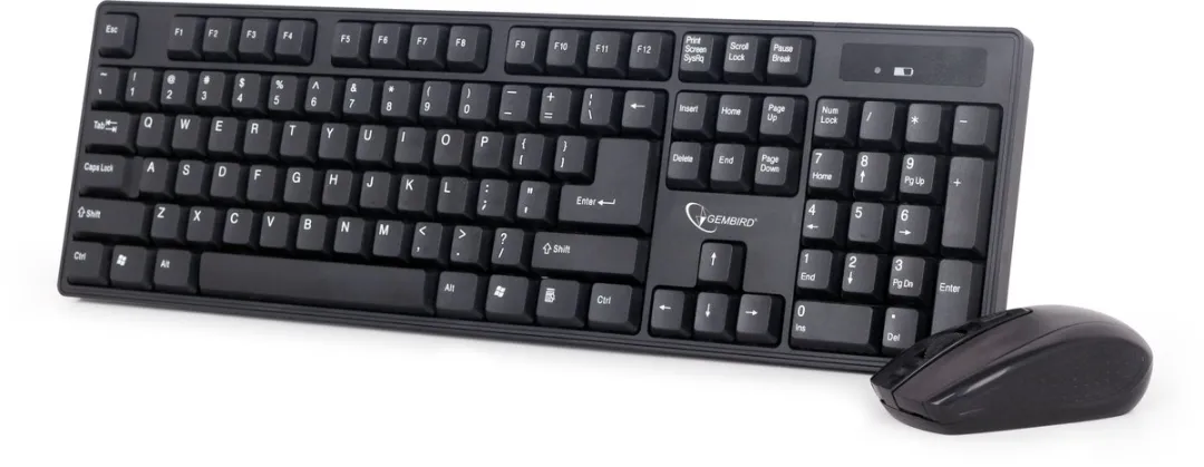 Gembird KBS-W-01 Draadloos Toetsenbord & Muis Set - Zwart