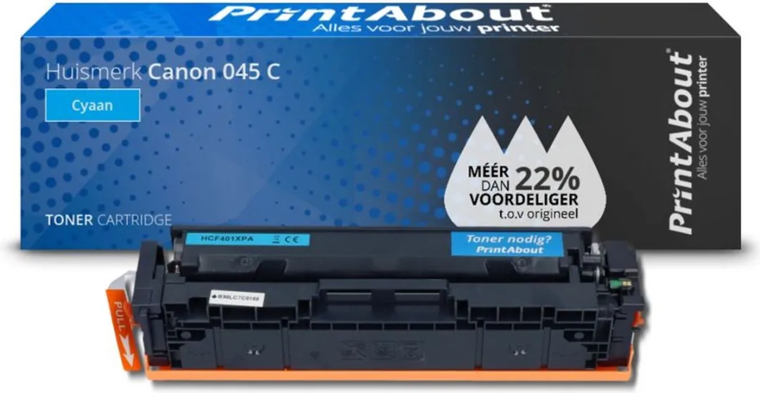 PrintAbout Huismerk Canon 045 C Toner - Cyaan