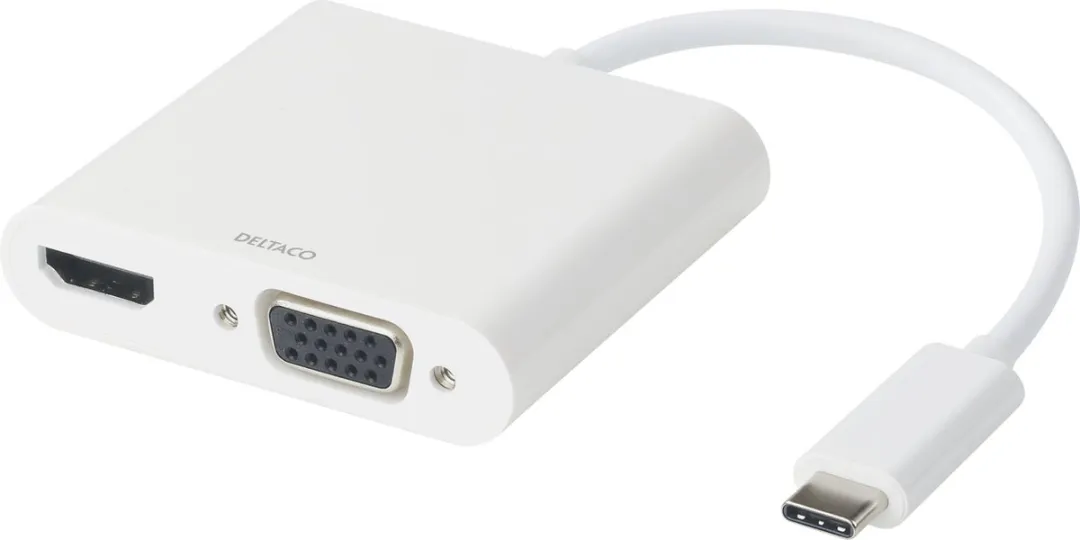 Deltaco USBC-HDMI16 USB-C naar HDMI/VGA Hub
