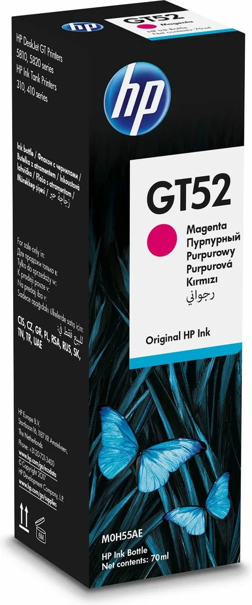 HP GT52 M0H55AE Inktpatroon Magenta 70ml